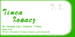 timea kopacz business card
